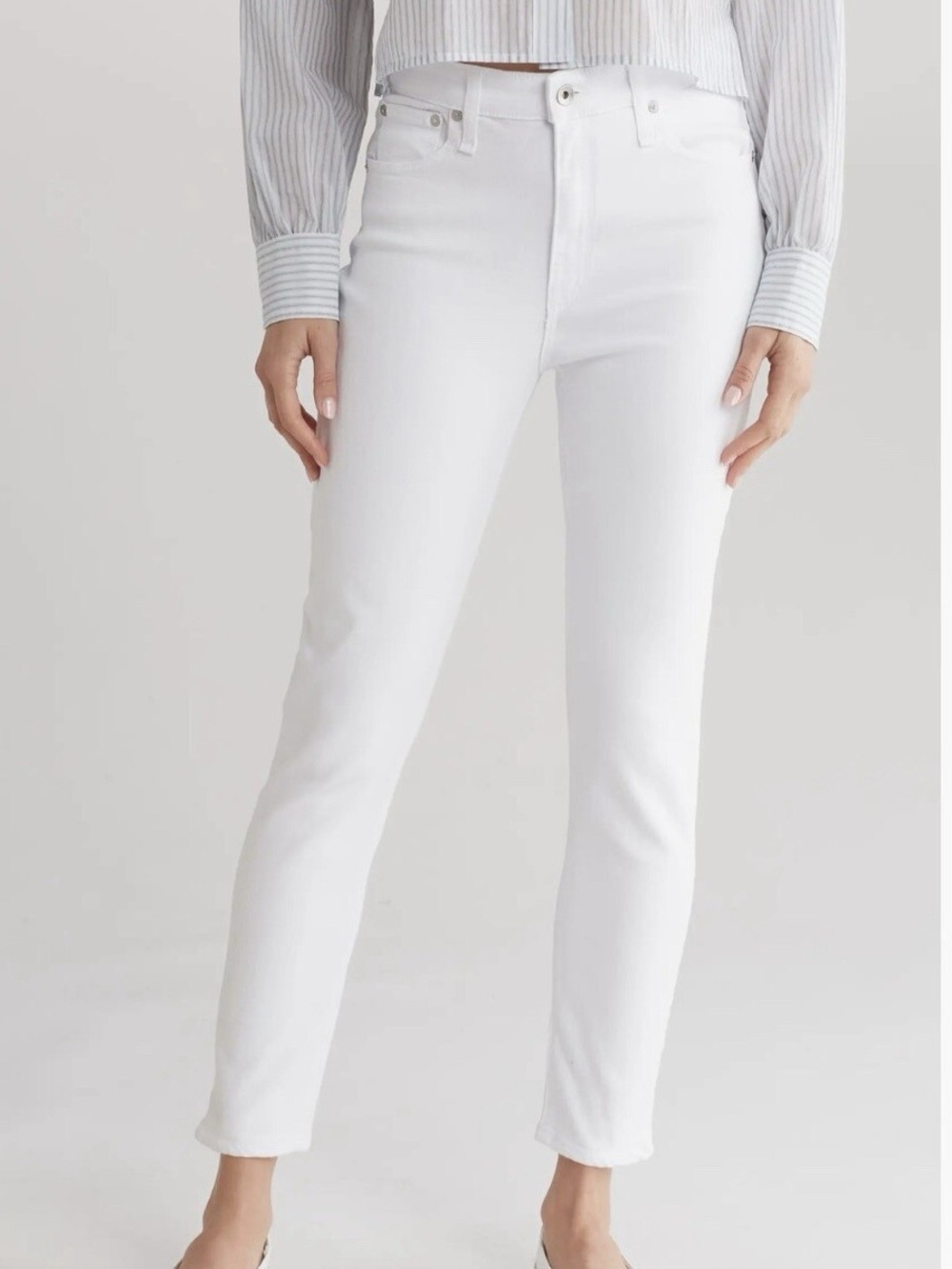 Rag & Bone Nina High-Rise Skinny Jeans White Size 27